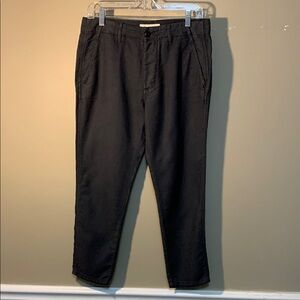 THE GREAT. Women Fly Button Dark Grey Straight Leg Casual Pants SZ26 USA